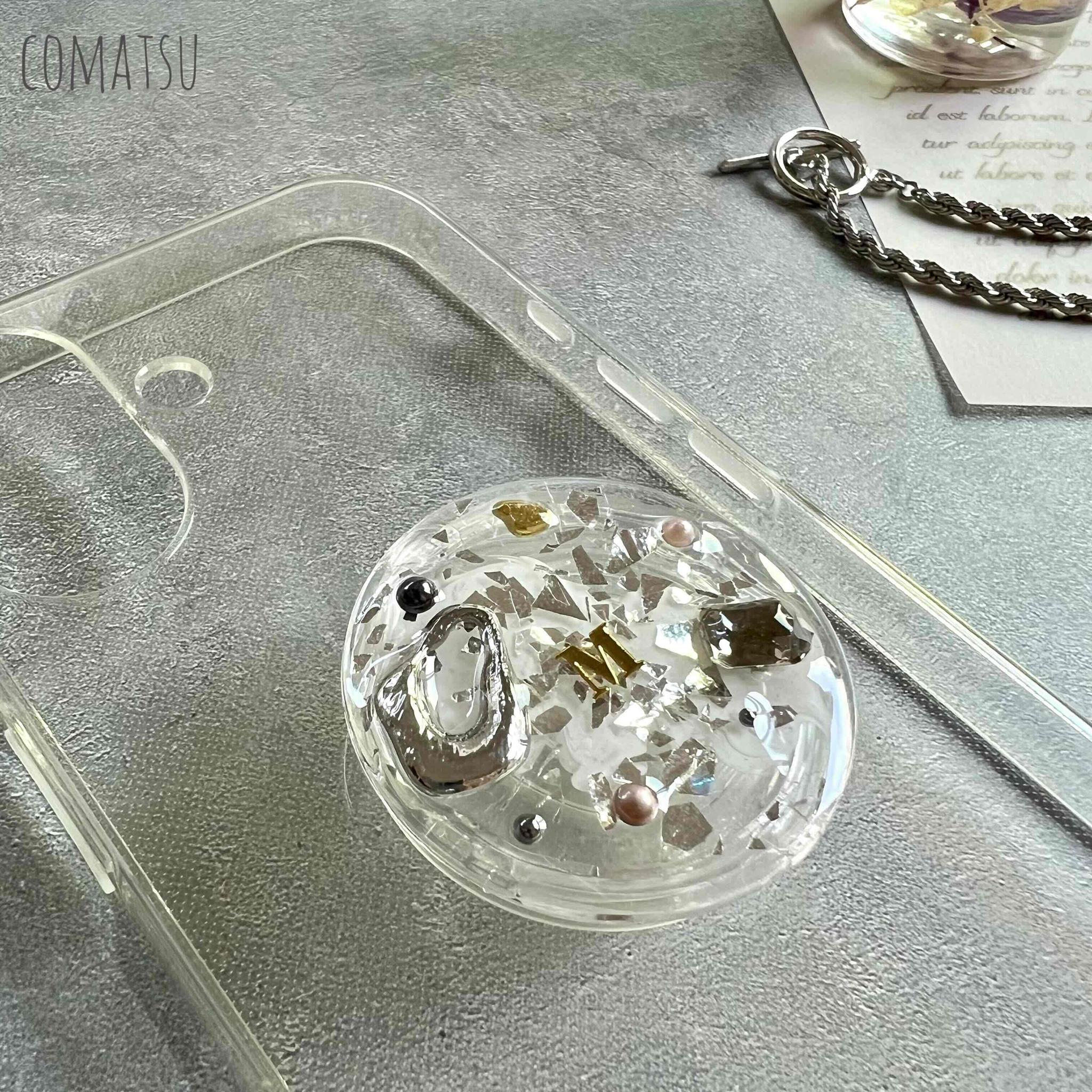 “イニシャル入り” MODECasual グリップソケット付きスマホケース スマホスタンドカバー | 2枚目